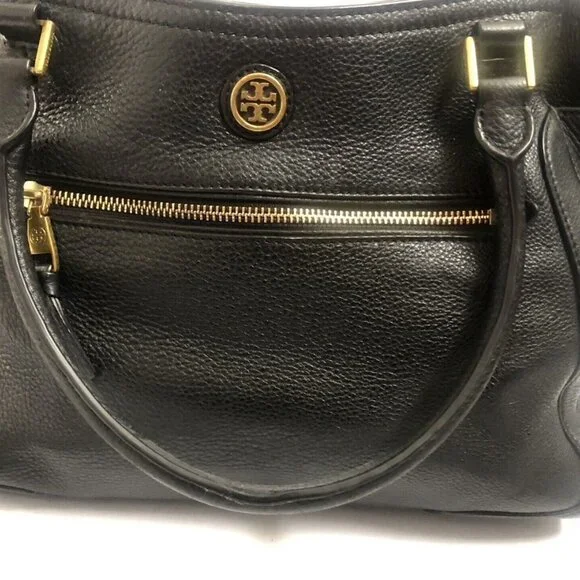 Tory Burchhandbag Black LeatherPurse ShoulderbagTote Satchel